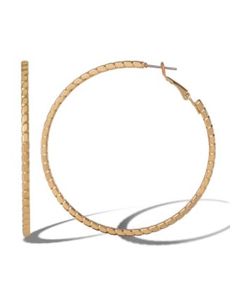Jessica Simpson Omega -Tone Statement Hoop Earrings