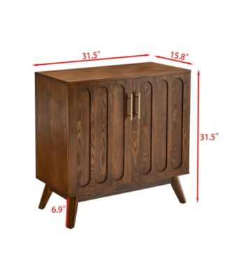 CASAINC Mid Century Modern Kitchen Cabinet with Adjustable Shelves & Solid Wood Legs