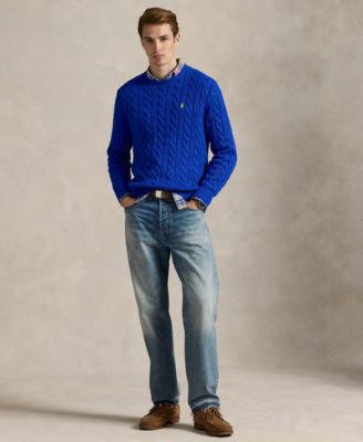 Men's Cable-Knit Cotton Sweater