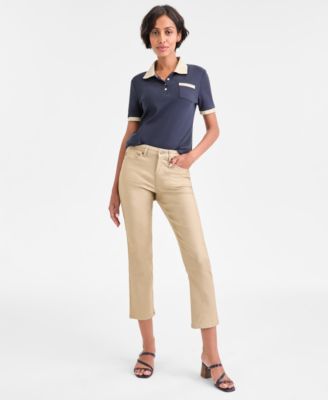 Tommy Hilfiger - Women's Foiled Straight-Leg Jeans