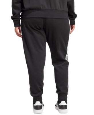 Plus Size Essentials 3-Stripes Fleece Slim Pants