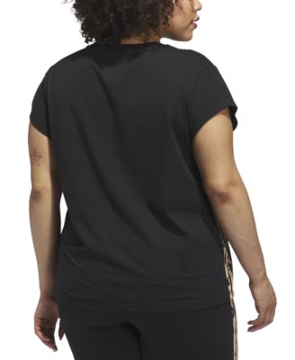 Plus Size Essentials Animal AOP cotton T-Shirt