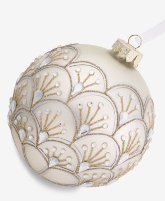 Gilded Glamour Gold Pattern Ball Ornament, Macy's Exclusive
