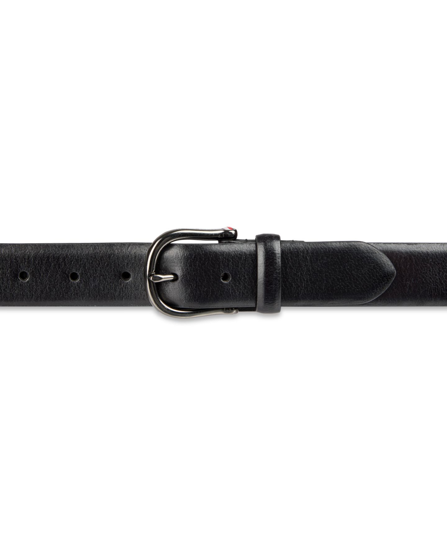 Мужской ремень Tommy Hilfiger Nautical Feather Edge Leather Belt, цвет: Чёрный — фото 6