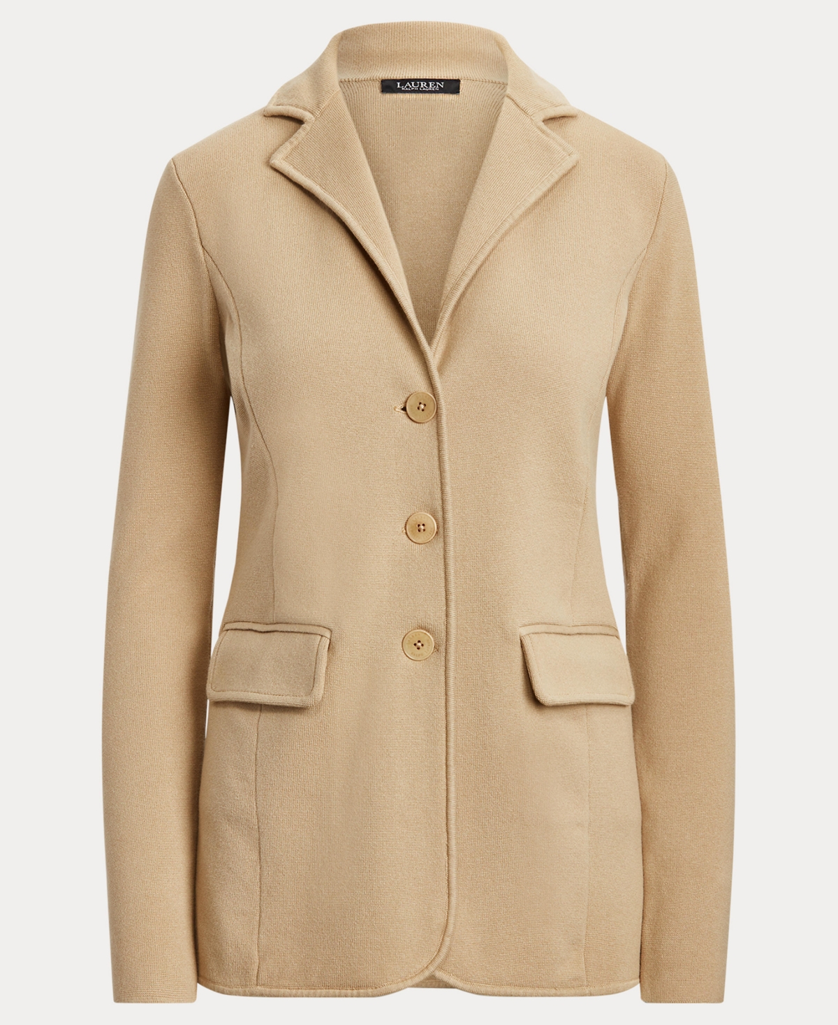 Ralph Lauren Sweater-knit Blazer In Brown