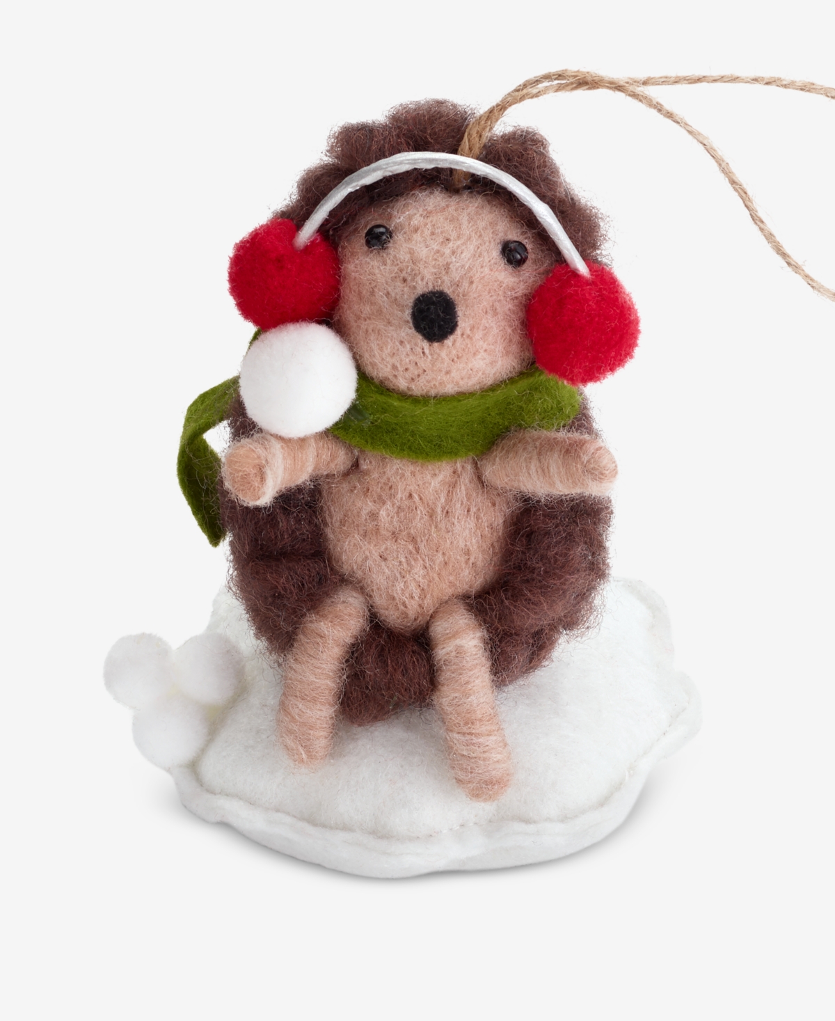 Holiday Lane Tiny Tidings Wool Hedgehog Ornament, Macy's Exclusive In Multi