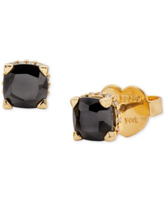 Color Cubic Zirconia Square Stud Earrings