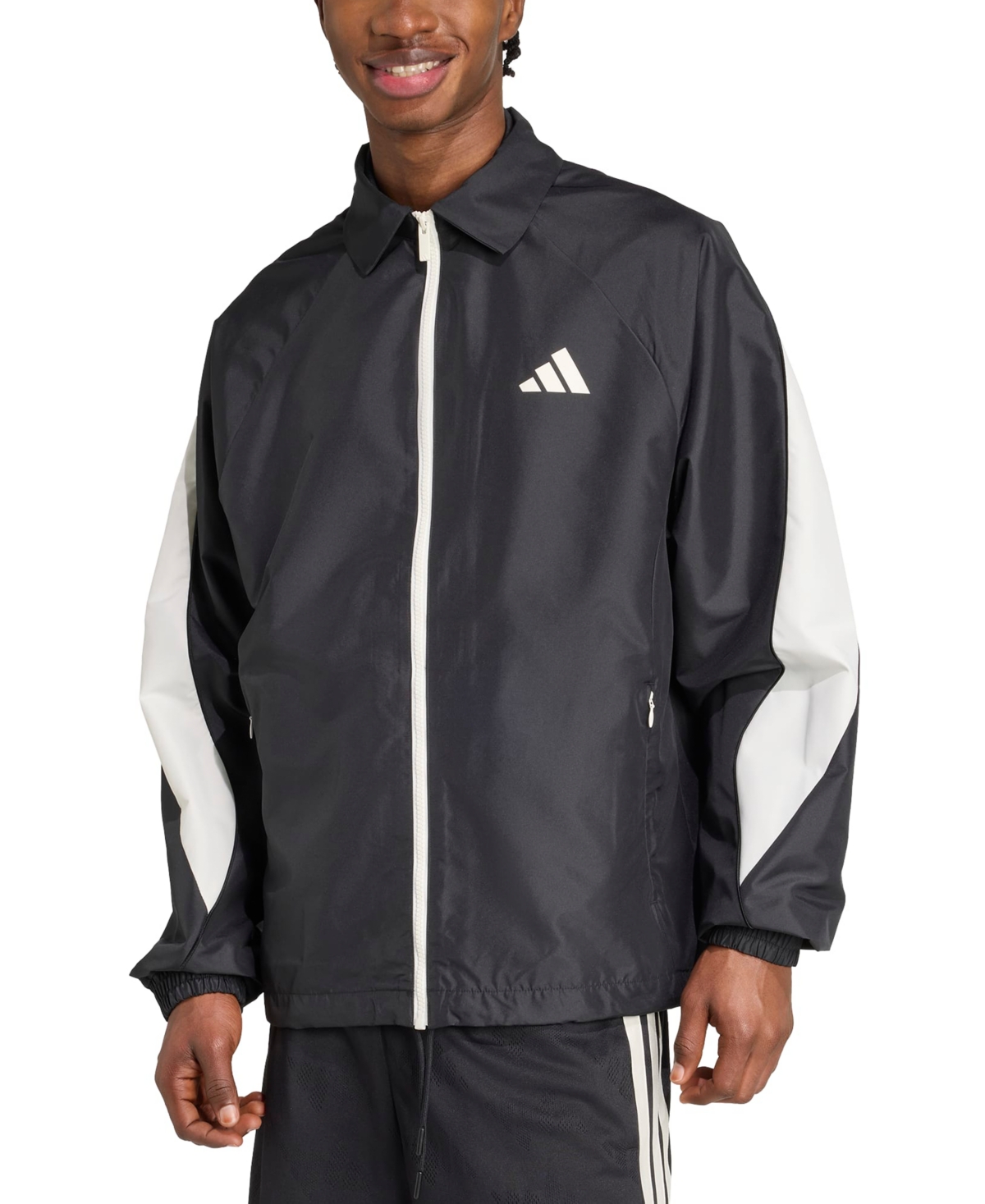 Men's Stadium Colorblocked Logo Jacket - Black/off White