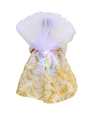 12" Lighted Fiber Optic African American Angel Christmas Tree Topper