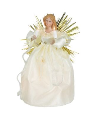 10.5" Angel with Candle Lighted Christmas Tree Topper