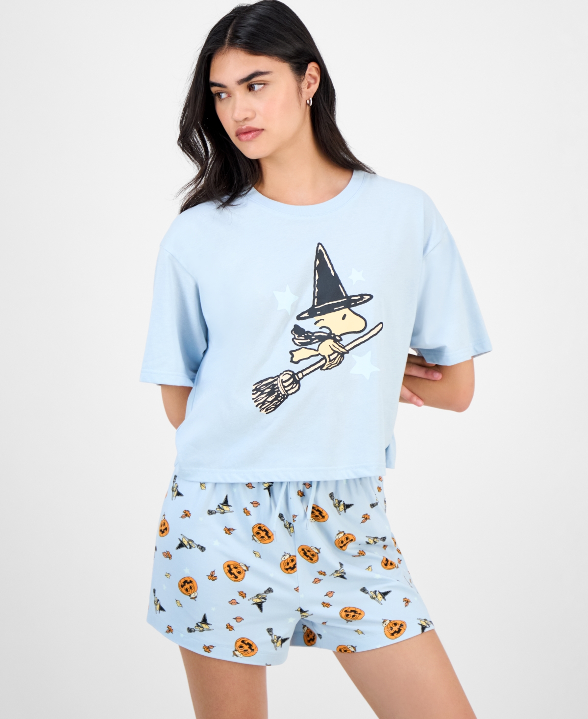 Love Tribe Juniors' Witchy Woodstock T-shirt In Blue