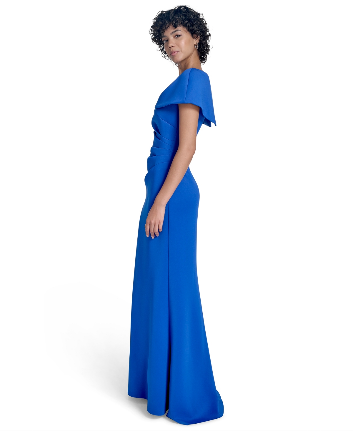 Jessica Howard Petite Cape-sleeve Scuba Gown
