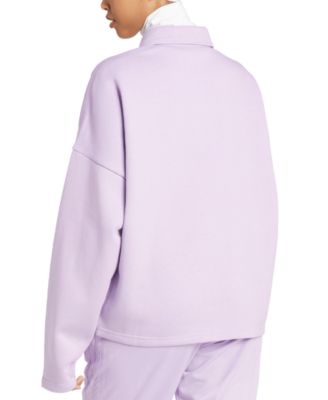 Women's Essentials Linear Fleece Polo Sweatshirt