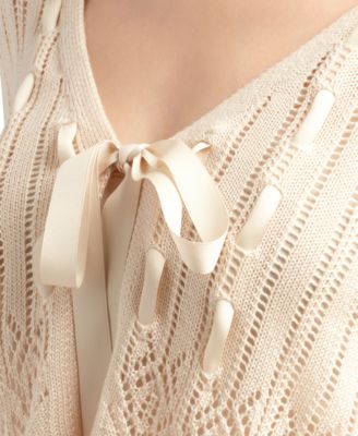 トップス Lacey ribbon cardigan andmary beige トップス Lacey ribbon cardigan andmary beige ANDMARY】Lacey
