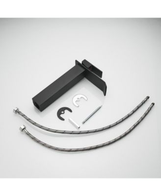 Waterfall Single Hole Single Handle Bathroom Vessel Sink Faucet in Matte Black