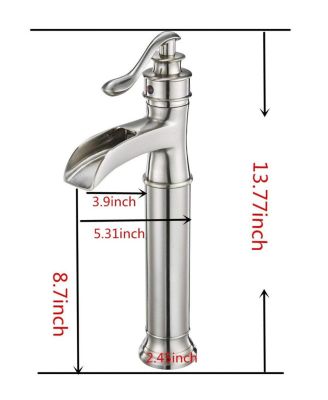 Waterfall Single Hole Single Handle Bathroom Vessel Sink Faucet with Pop-up Drain Assembly