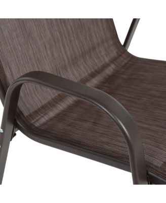 Outdoor 4 Piece Patio Chairs with Breathable Textilene Fabric