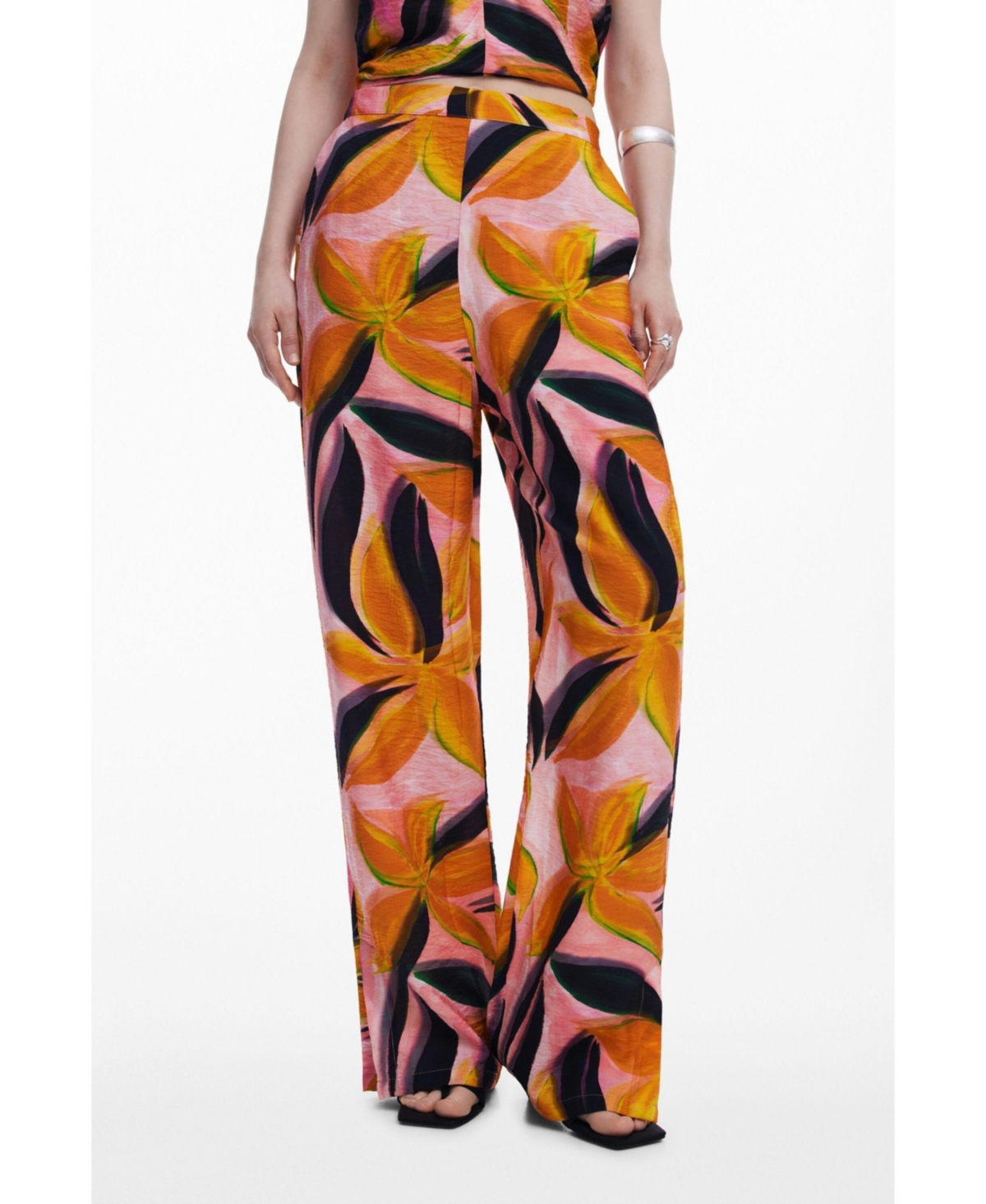 Desigual Women's Floral Print Trousers