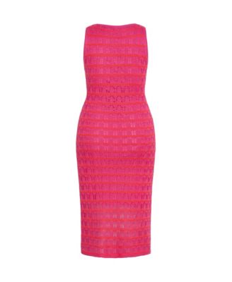 Plus Size Crochet Stripe Dress