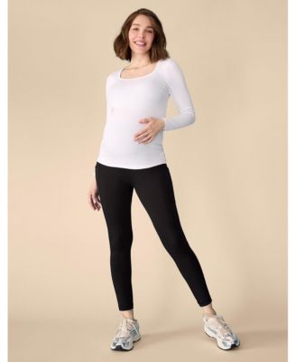 Women's High Waist Over the Belly Active Pocket Ankle Legging - 2-pack - Motherhood Maternity