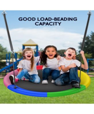 Upgraded 43" Heavy-Duty UFO Tree Swing for All Ages - 700LB Ultra Capacity, Weatherproof Hanging Saucer Seat with Adjustable Straps