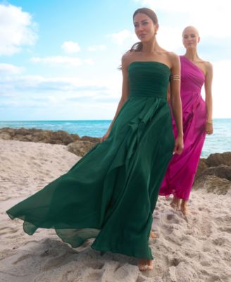 Petite Sleeveless Organza Ball Gown