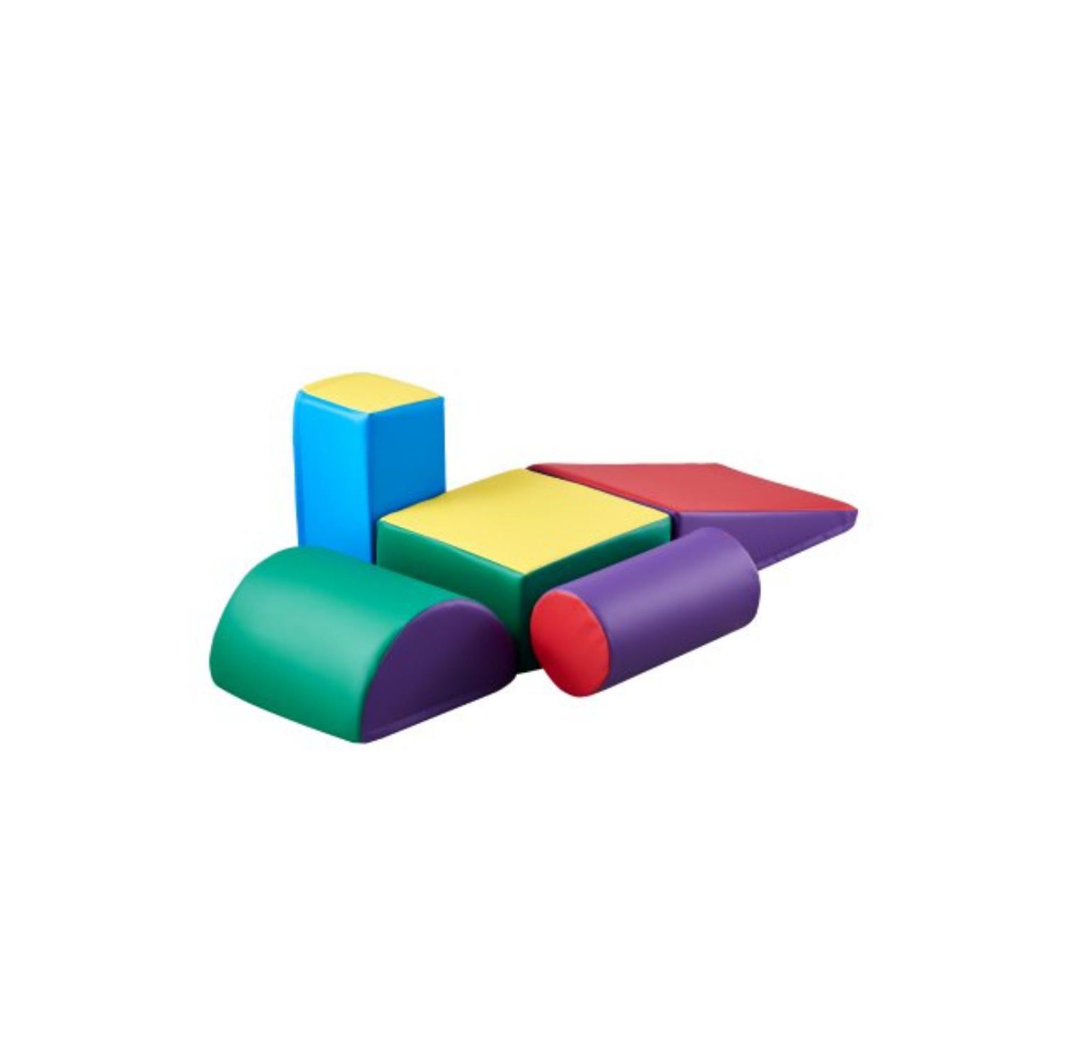 Kids 5 Piece Foam Climbing Blocks Set Preschoolers Indoor Play Gym