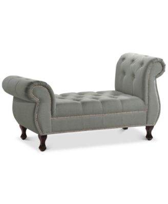 Baxton Studio Ipswich Grey Linen Bench Baxton Studio Ipswich Grey Linen Bench