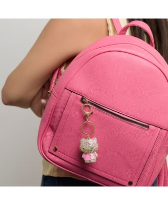 SALLY ROSE Pink Keychain Official License, Multicolored Pave Crystal Sanrio Keychain with Lobster Clip