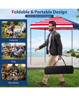 Patio 6.6x6.6ft Outdoor Pop-up Canopy Tent UPF 50+ Portable Sun Shelter