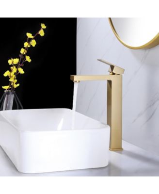 Single Hole Single Handle Bathroom Vessel Sink Faucet With Supply Hose