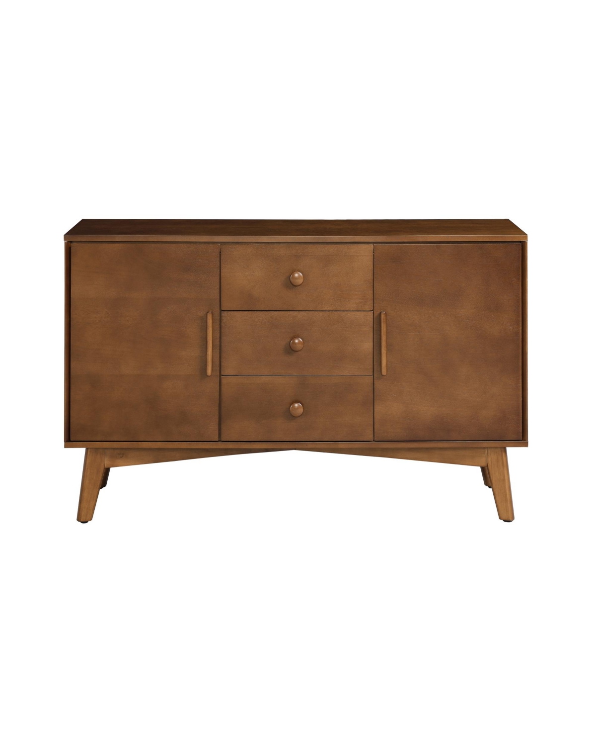 47.3&#x22; Mid Century Modern Cabinet with 2 Doors and 3 Drawers - Walnut
