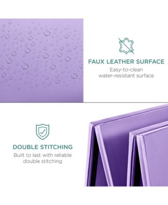 10ftx4ftx2in Folding Gym Mat 4-Panel w/ Carrying Handles & Folding Balance Beam