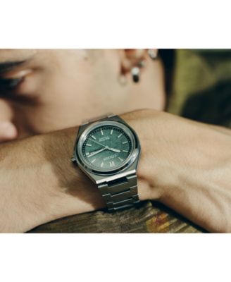 Eco-Drive Men's Zenshin Silver-Tone Super Titanium Bracelet Watch 39mm