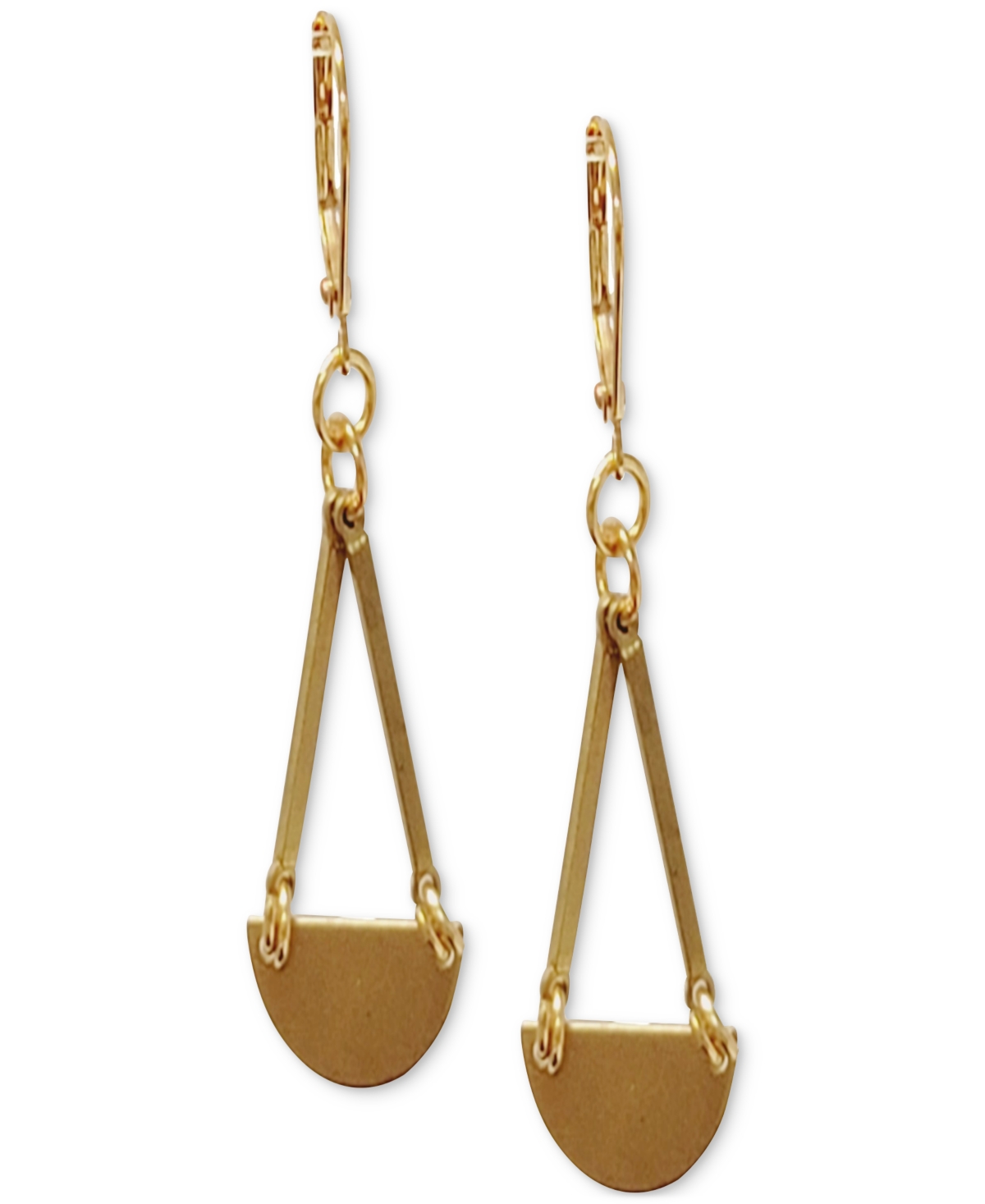 Minu Jewels Gold-tone Open Drop Earrings In Gold
