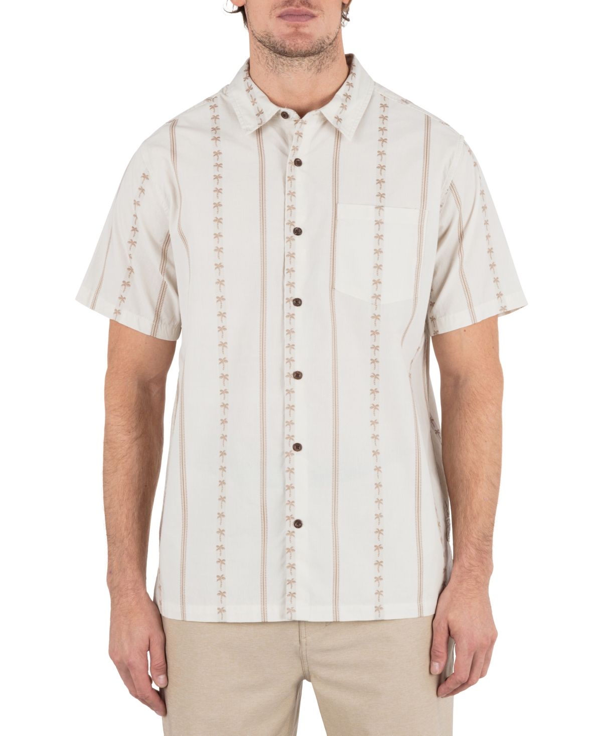 Men's Jacquard Rincon Short Sleeve Shirt - Barely bone