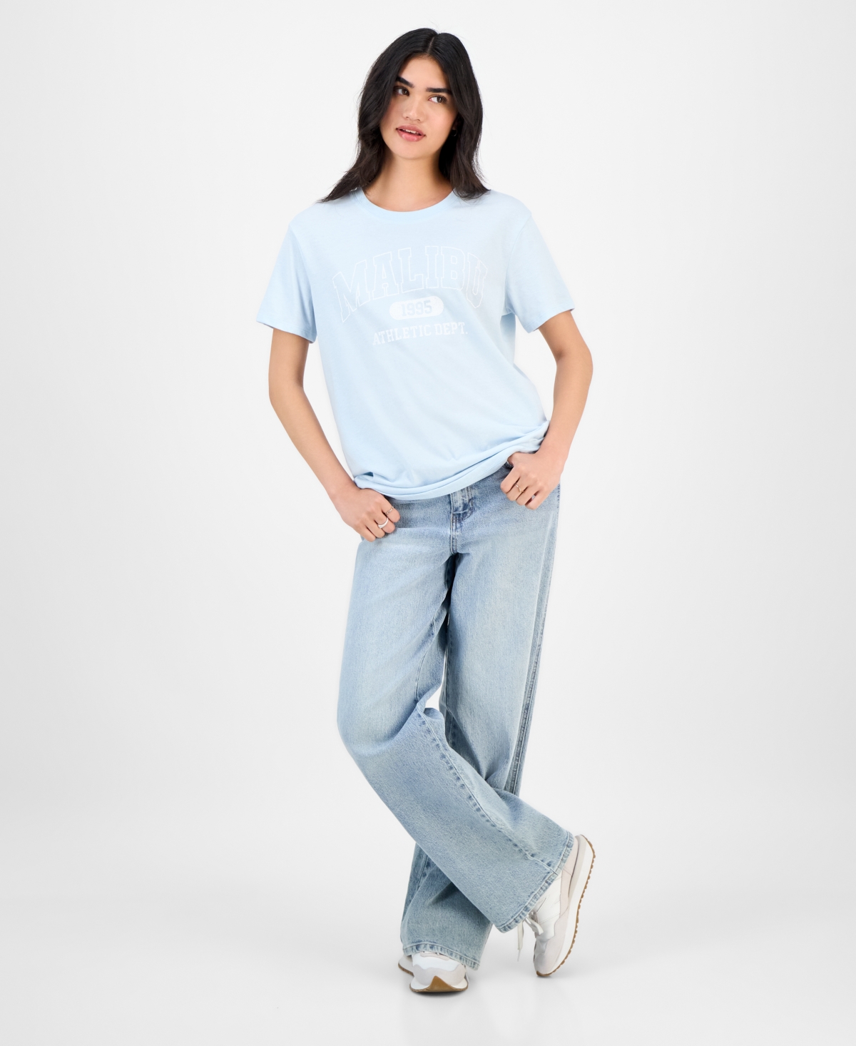 Self Esteem Juniors' Malibu Varsity T-shirt In White