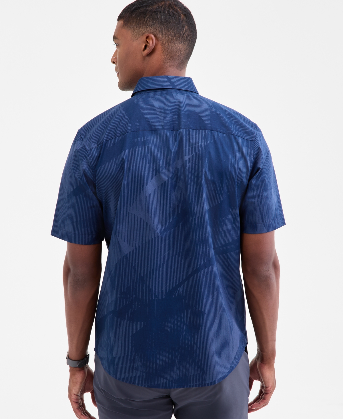 Alfani Men's Interstellar Patterned Shirt, Macy's Exclusive In Blue
