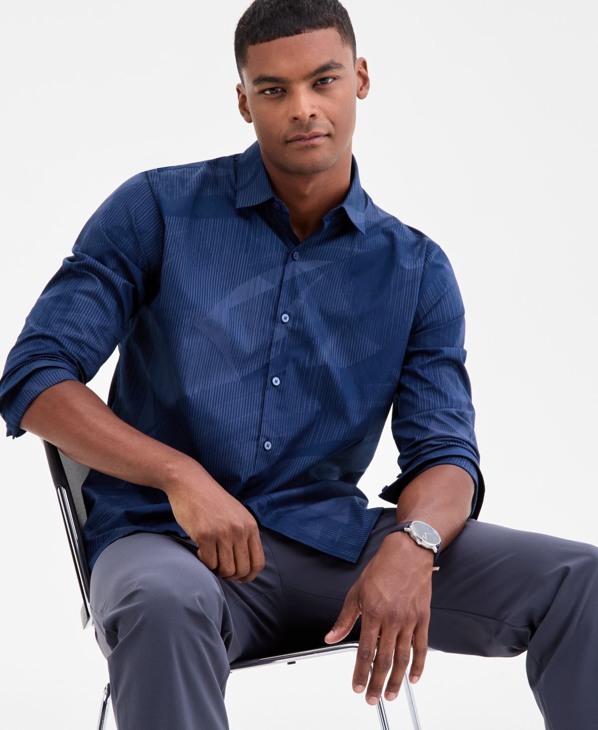 Мужская рубашка с рисунком 