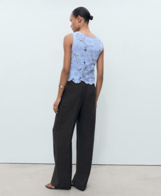 Women's Flowers Crochet Top