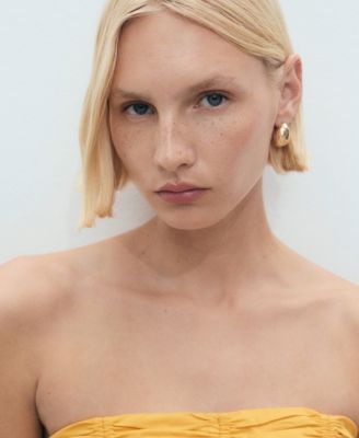 Women's Ruched Strapless Top