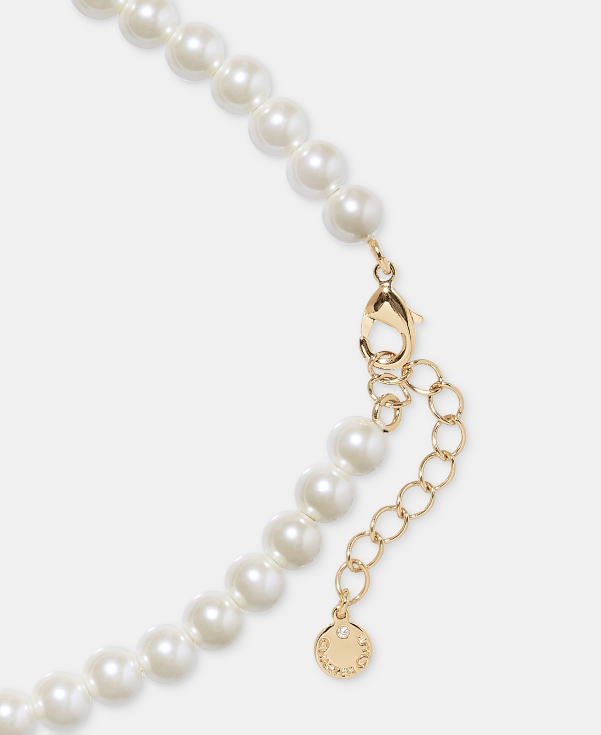 Charter Club Crystal & Imitation Pearl Statement Pendant Necklace, 16" + 2" Extender In White