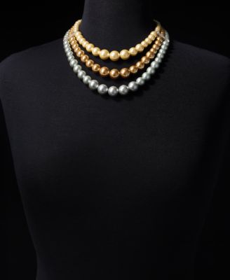 Three-Row Statement Necklace, Macy's Exclusive