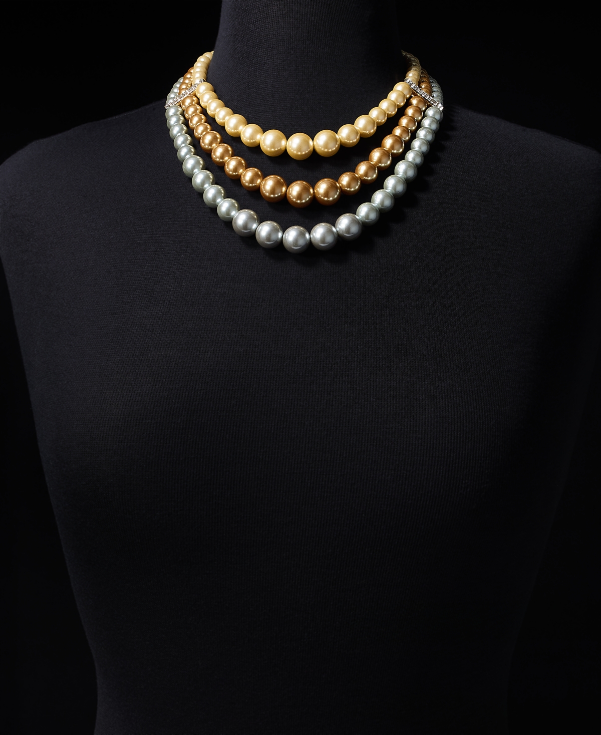 Charter Club Three-row Statement Necklace, Macy's Exclusive In Multi