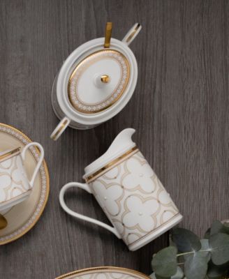Trefolio Gold Sugar & Creamer Set