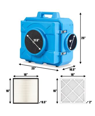 Industrial Commercial Hape Air Scrubber Negative Air Purifier 500-2000sq.ft
