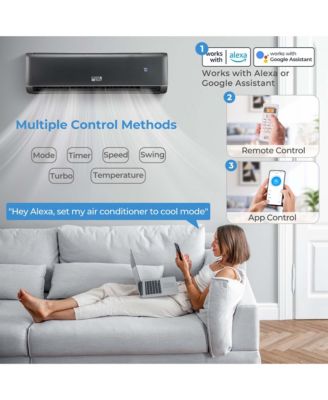24000 BTU Wifi Enabled Mini Split Air Conditioner & Heater with Heat Pump