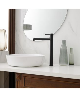 Single Hole Single Handle Bathroom Vessel Sink Faucet With Supply Hose in Black Gold