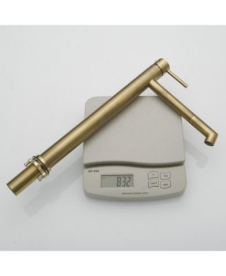 Single Hole Single Handle Bathroom Vessel Sink Faucet With Supply Hose in Black Gold