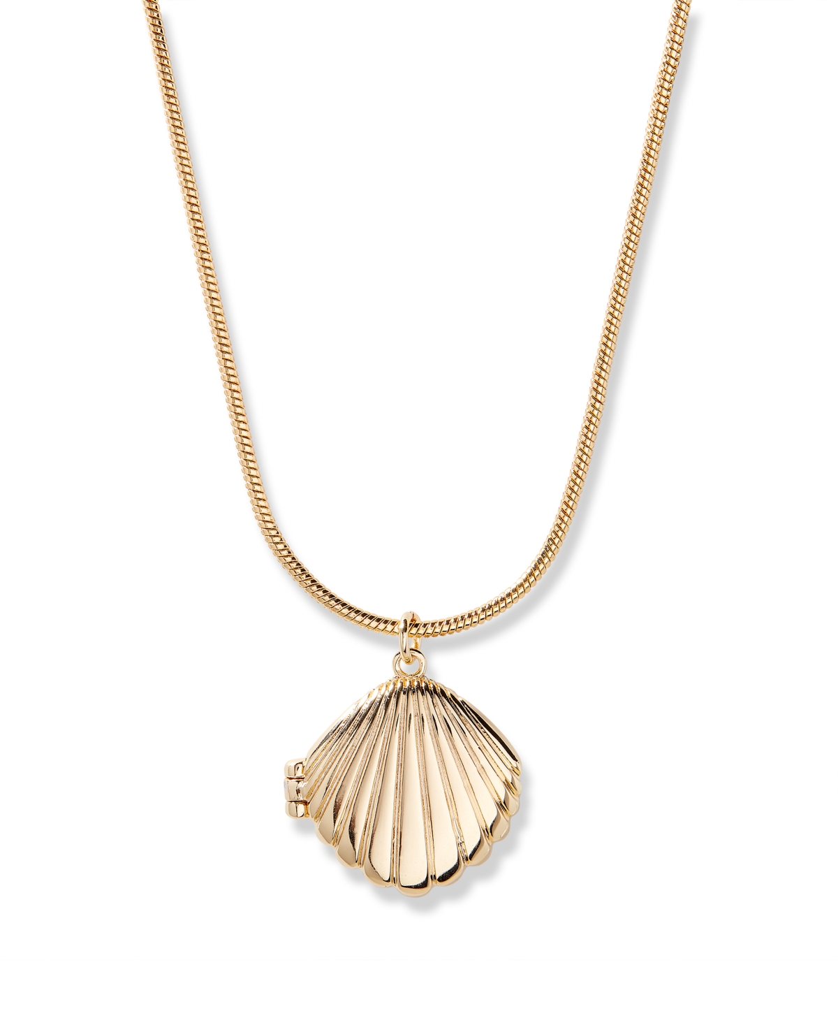 Gold Plated Catalina Short Pendant Locket Necklace - Gold